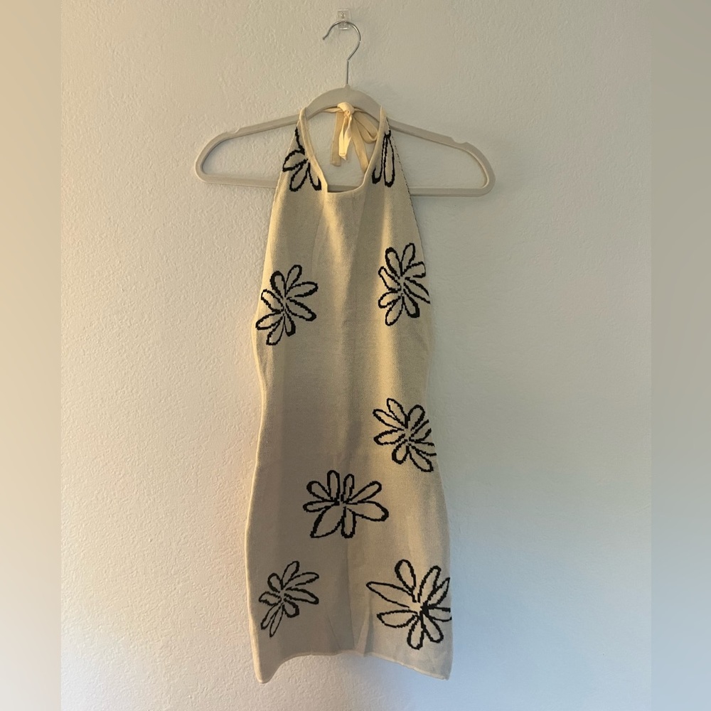 Mini Halter Sweater Dress